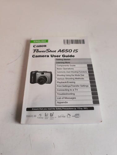 Canon powershot a650 - canon,
