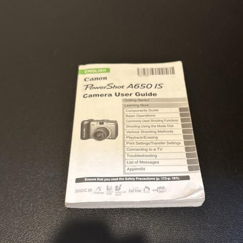 Canon powershot a650 - powershot,