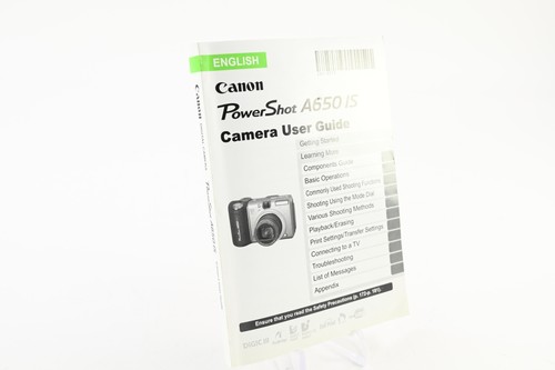 Canon powershot a650 - canon,